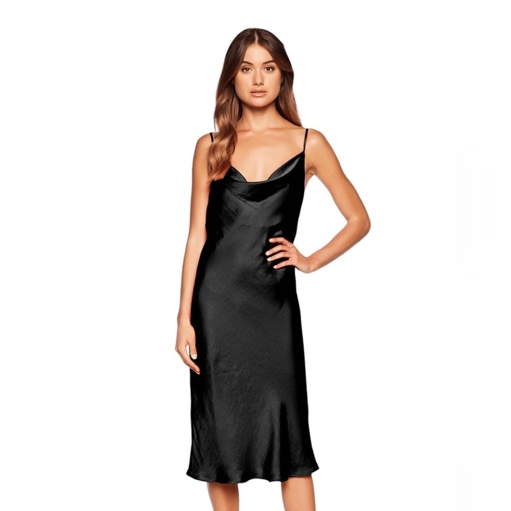 Bardot Slip Dress in Black